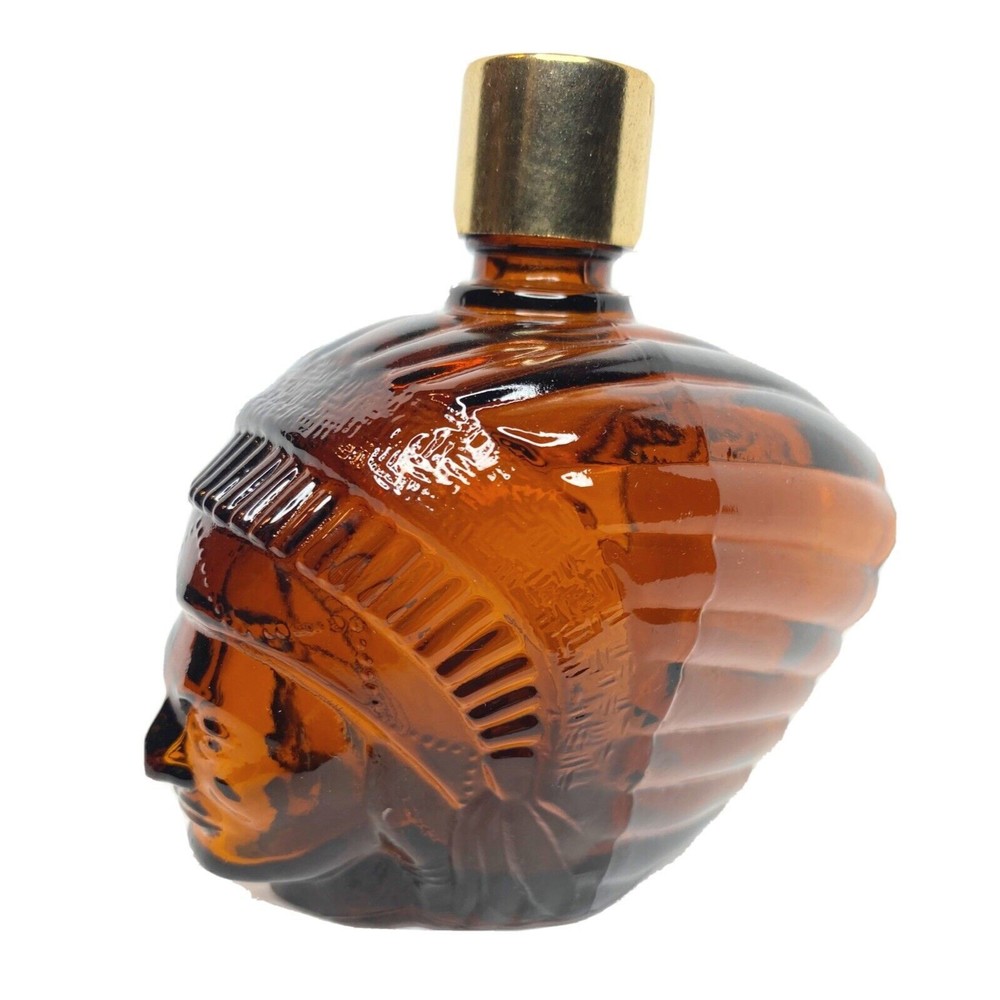 Vintage Avon Wild Country Indian Head Spicy Cologne After Shave Empty Bottle